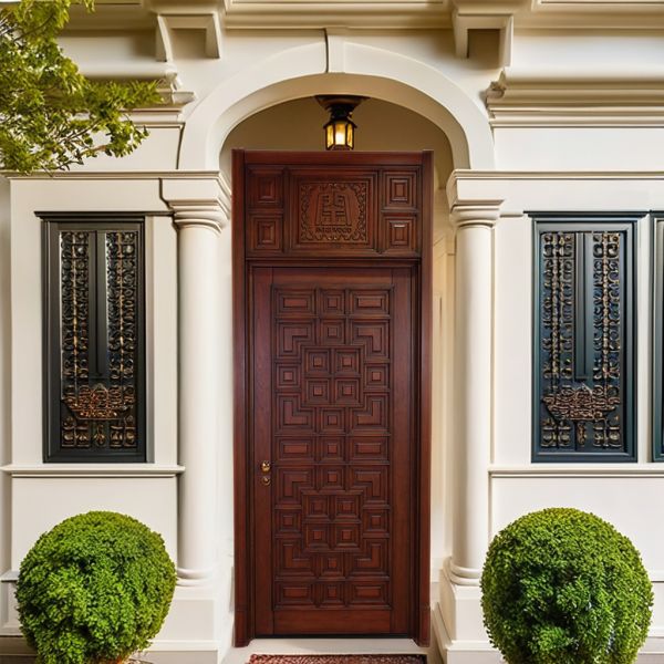 Customizable Modern Villa Doors Anti Theft Steel Luxury House Front Door