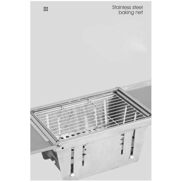 Overheating Protected Stainless Steel Portable Carbon Burning Stove for Outdoor BBQ