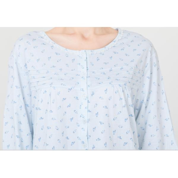 Latest Women'S Long Sleeve Nightgowns , Ladies Night Wear Dress Breathable