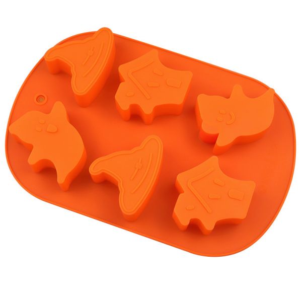 6-Cavity Cartoon Design Eco-Friendly Silicone Cake Mold for Soap Ice Cream Jelly Baking-Party Essentials