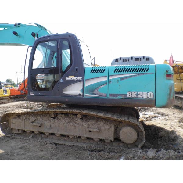 Used KOBELCO SK250 Excavator For Sale 25-Ton Class Low Hours Well-Maintained Long Reach Cab AC Ready To Work