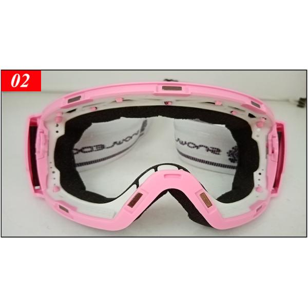 Pink Polycarbonate Magnetic Ski Goggles with Magnetic Scratch-Resistant Lens
