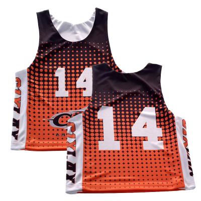 Practical Unisex Lacrosse Practice Jersey , Multipurpose Reversible Pinnies Custom
