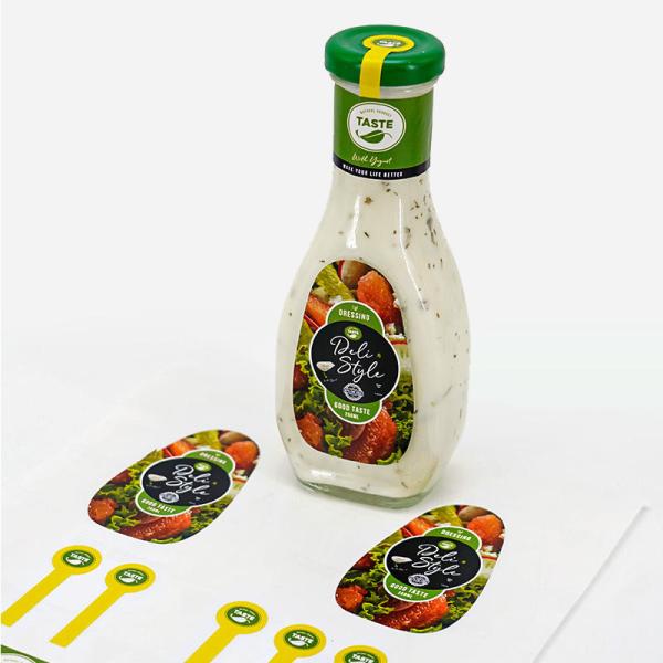 Waterproof Custom Logo Self Adhesive Vinyl Food Jar Packaging Labels