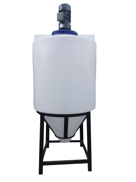 1500L Cone Bottom Plastic Water tank Mixing tank with an Agitator