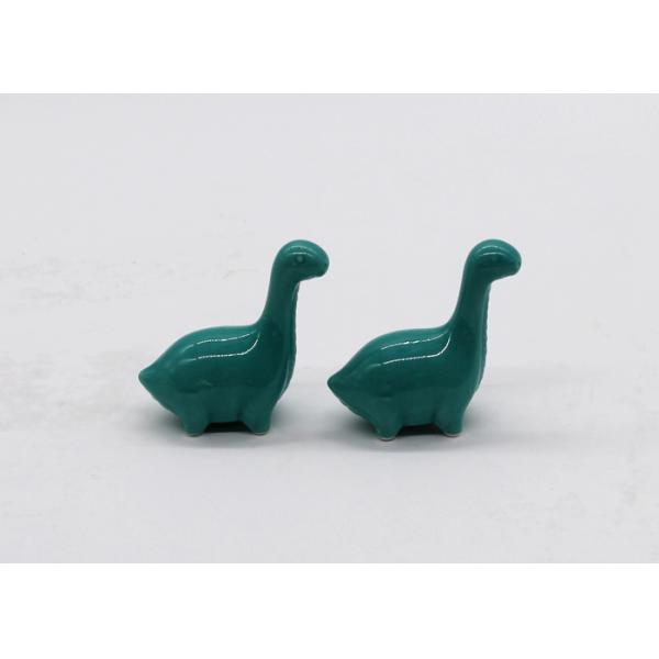 Hand Shaped Ceramic Blue Mini Dinosaur Figurine Dolomite Home Decoration Customized Size