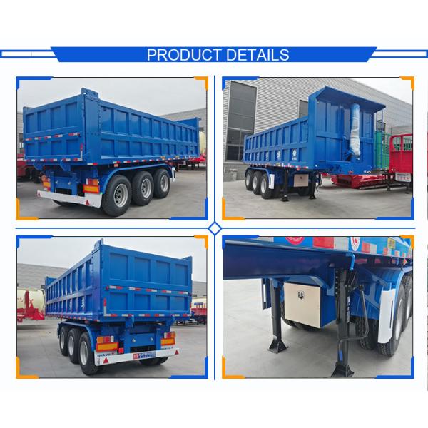 Hydraulic System Dump Trailer for Sinotruk HOWO Heavy Duty Sand Stone Transport Truck