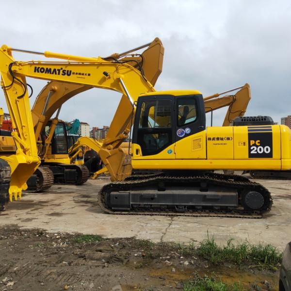                 Used 20 Ton Excavator Komatsu PC200-7 Secondhand Crawler Digger Track Excavator 20t Original Japanese Brand             