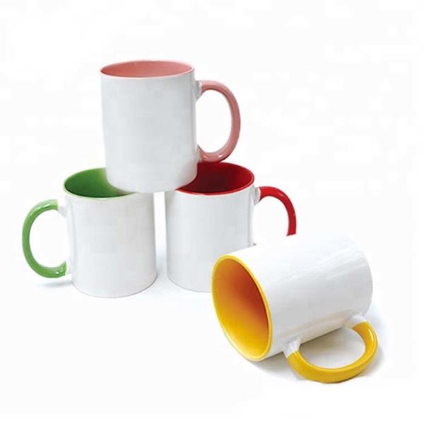 Blank 11oz Ceramic Sublimation Coloured Mugs Two Tone Design Microwave Safe