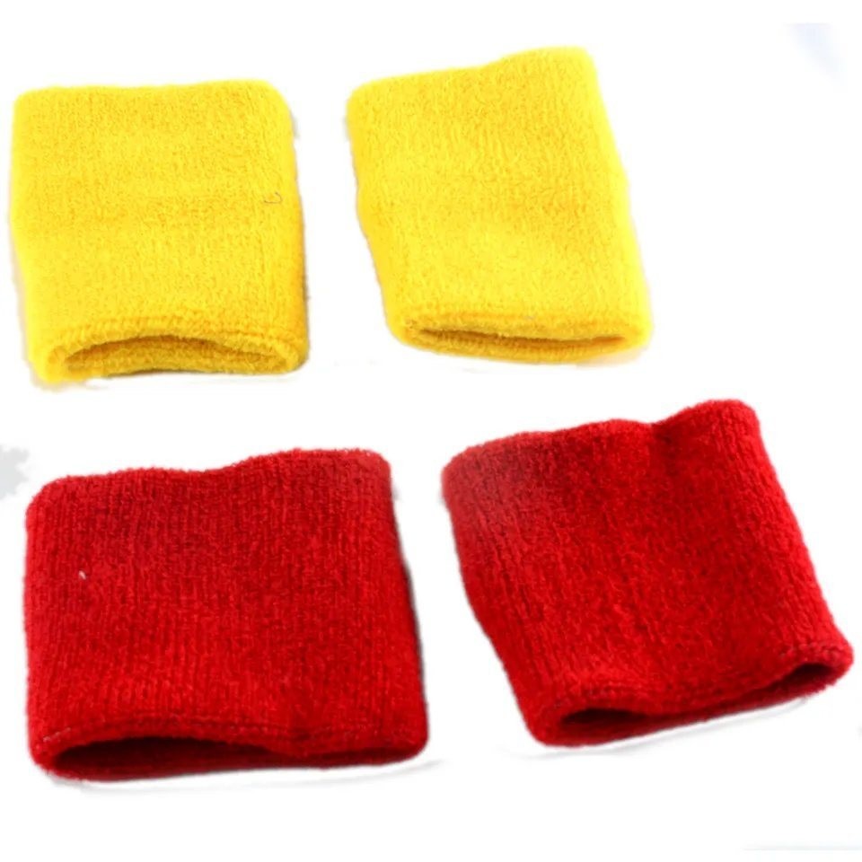 Customization Option Sport Cotton Wristband for Adults Breathable Tennis Wrist Sweatband