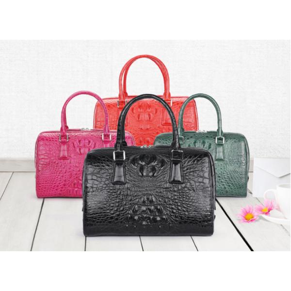 New zipper large capacity women's crocodile leather handbag for lady