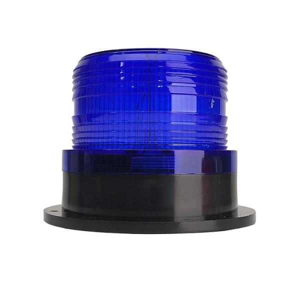 Solar DC 10-110V LED Rotary Flashing Strobe Blue Warning Light Flashing Beacon Light