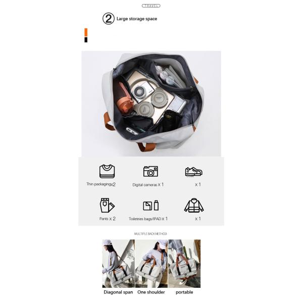 Bolso de viaje Unisex Bolso de viaje Carry on Baggage Bag Dry and Wet Waterproof