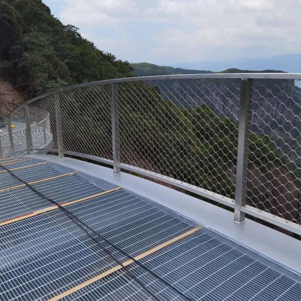 5.0mm 304 Stainless Steel Knotted Rope Mesh For Suspension Bridge