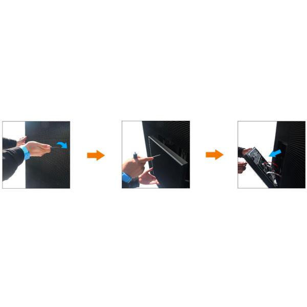 шкаф экрана IP65 СИД обслуживания фронта 320x320 на открытом воздухе P6.67 алюминиевый