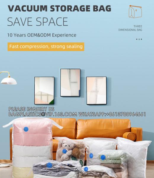 Four Corner Air Exhaust New Cube Space Saver Organizer Compression Vacuum Sealer Storage Bags For Quilts