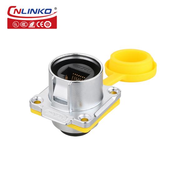 CNLINKO LP24 RJ45 Waterproof Connector Internet LED Display 8P8C Connector Network CAT5E IP68 RJ45 Adapter Plug and Socket