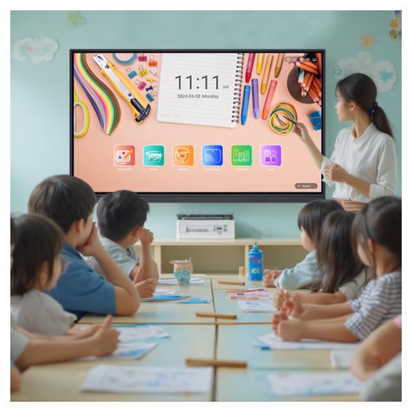 Movable HD Interactive Electronic Smart Board Multi Points Touch Screen Whiteboard for Teaching