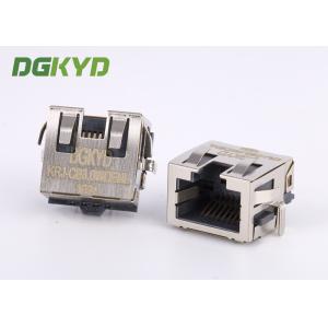 SMT Sinking Board Shielded RJ45 Jack Single Port With EMI Fingers , Low Profile KRJ-CB3.0WDENL