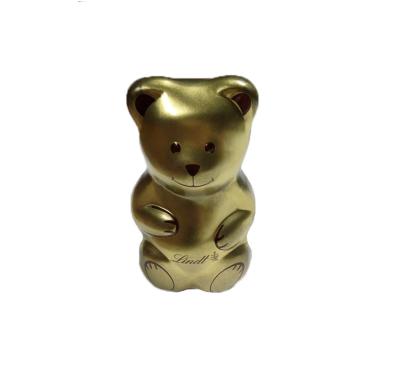 Two Piece Type Small Iron Box Sculpted Cover Bear Appearance For Gift Packing