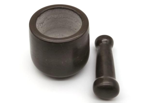 Conjunto de pilão de almofariz de pedra de mármore natural Pimenta Alho Erva Moedor de especiarias Espremedor