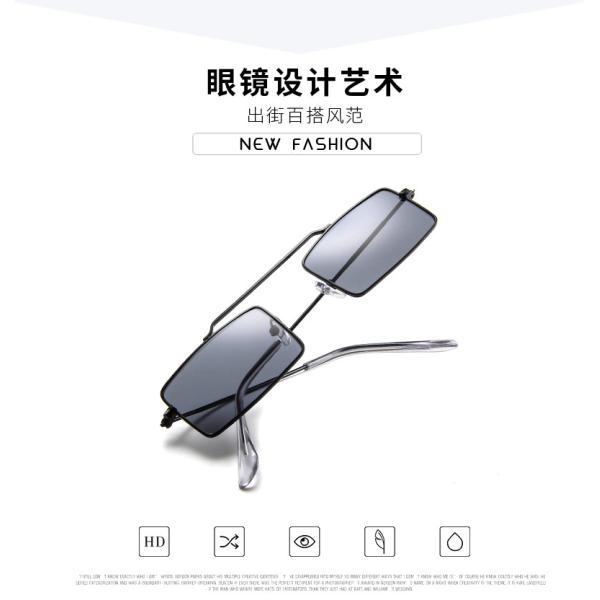 European American Transparent Ocean Sunglasses Single Beam Metal Frame