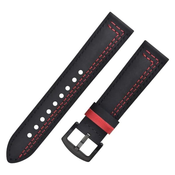 Waterproof Crazy Horse Men's Leather Watch Strap