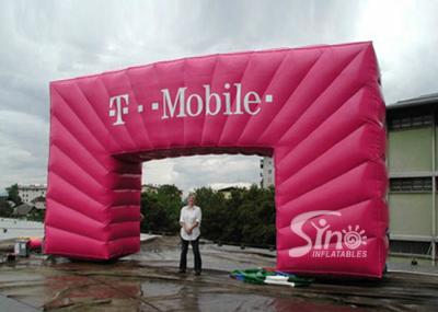 Arco inflável comercial exterior de T-Mobile do rosa novo do projeto para atividades