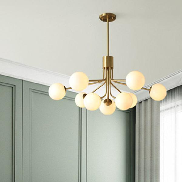 Copper Living Room Kitchen Gold Glass Ball globe chandelier Apiales Chandelier(WH-MI-162)