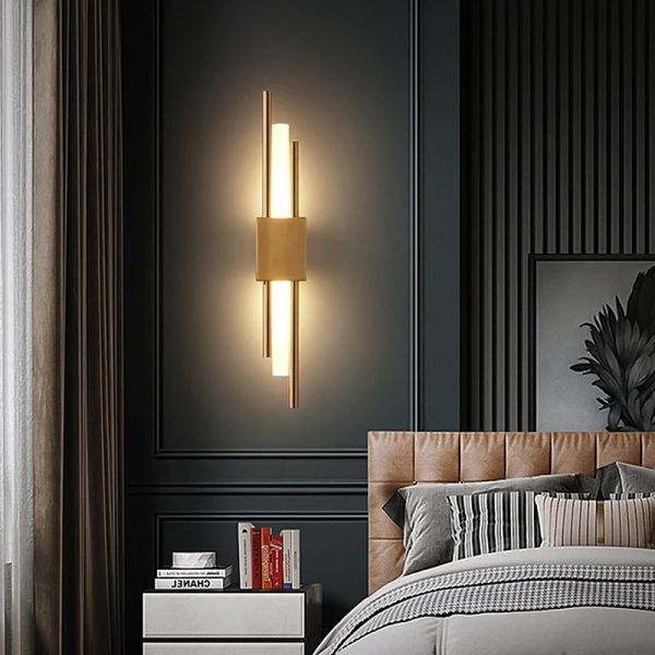 Luxury Wall Lamp Bedside Background Lamp Home Decoration Modern Led strip Crystal mirror headlights(WH-MR-84)