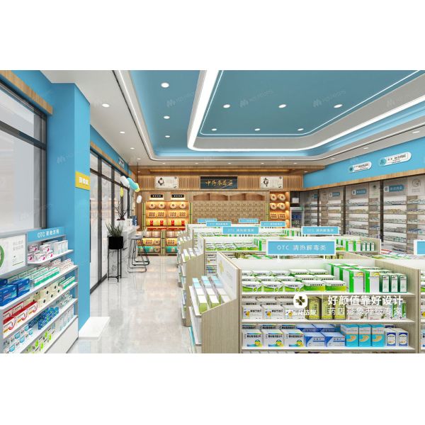 09-SYZSS002 Pharmacy Decor Branding Shop Display Furniture Pharmacy Display for Medicine Shop Interior Design