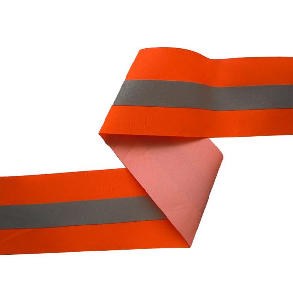 TID T / C Silver Orange Washable High Visibility Reflective Tape For Uniform