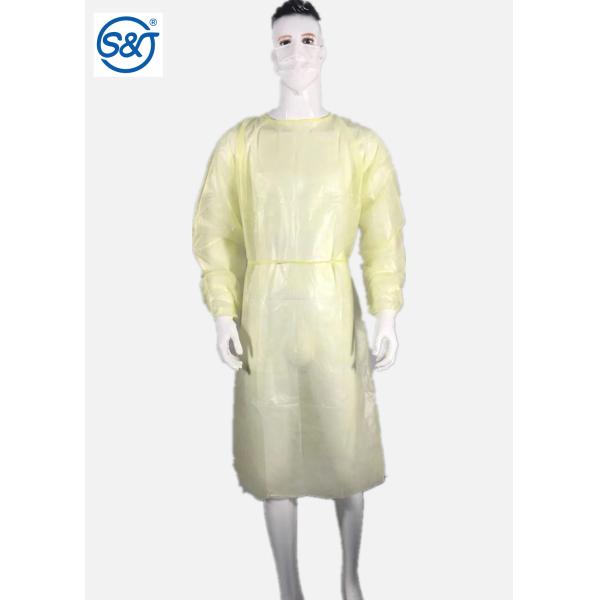 65g Plus Size Disposable Isolation Gowns Round Neck Doctor Isolation Gown
