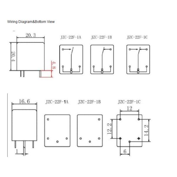 HHC66F 15a 10a 24vdc mounting power pcb relay