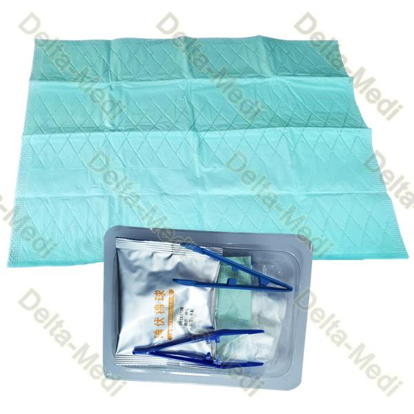 Disposable Sterile Perineal Care Kit With Underpad Cotton Ball Gloves Utility Drape