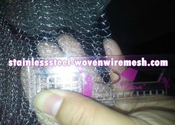 Crimped / Flat  Monel 400 Knitted Mesh Silver White For Oil - Gas Separation