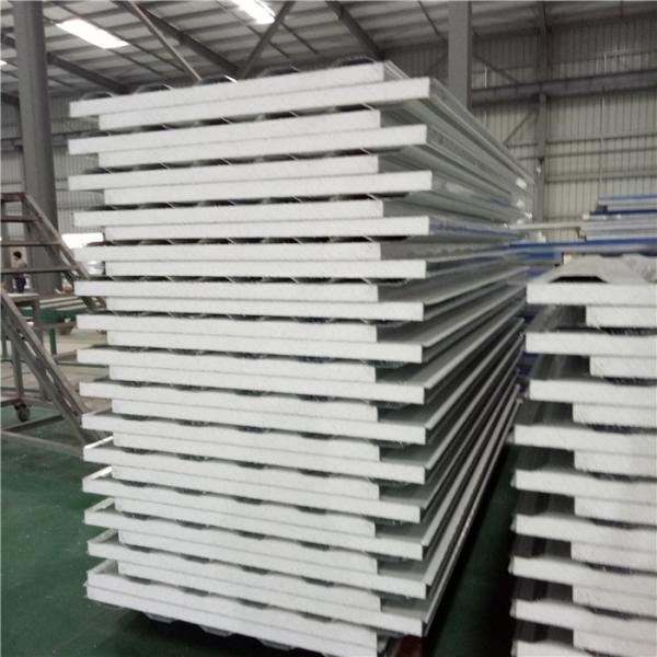 1150-50-0.6 galvanzined steel up and 0.326mm grey white steel down eps container house panel