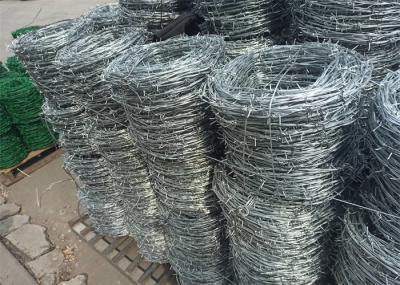 Hot Dip Galvanized Barb Wire Roll  Anti Acid / Alkali For Wire Mesh Fence