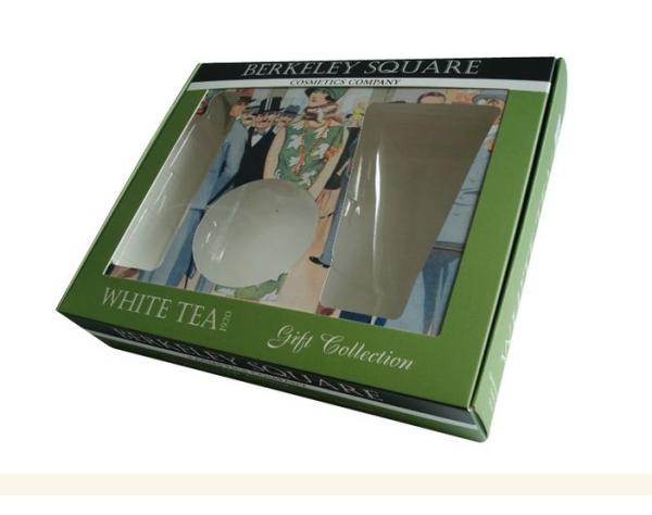 Tea Paper Box CMYK Colors , Paper Box Packaging For White Tea PVC Window