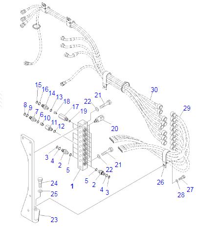 20Y-62-41550 Pressure Switch Assembly Block Applied To PC200-7 PC300-7 Komatsu Spare Parts