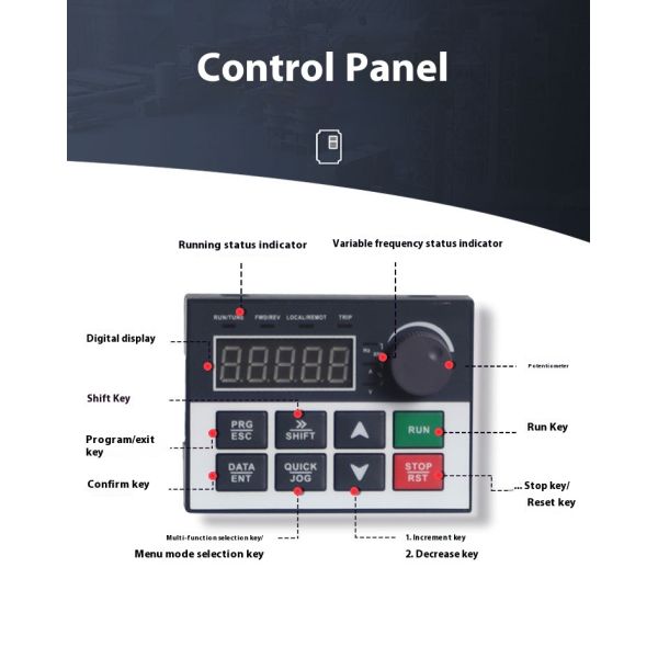 High-Performance Inverter Variable Frequency Drive Industrial Use 220V/380V Three-Phase VFD Variable Frequency Drive