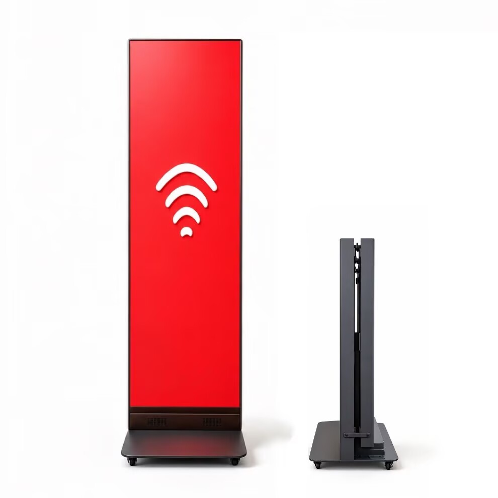 Portable LED Poster Display Screen | Foldable, Wheeled & Easy to Move for Retail & Events