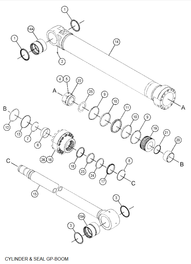 High Quality Seal Kit 559-7577  5597577 For CAT Excavator E345GC  Boom Cylinder 545-9084   5459084