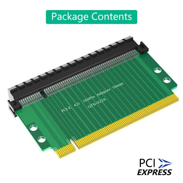PCI-Express 4.0 16x carte d'agrandissement, 180 degrés carte d'agrandissement à grande vitesse Compatible avec les cartes d'agrandissement PCI Express 4.0 x16
