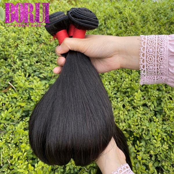 8-30 Inchs Virgin Peruvian Human Hair Straight Peruvian Bundles Wefts Extensions