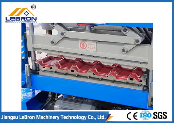 PLC Control 0.5mm Glazed Tile Roll Forming Machine 1000mm High Capacity Metal