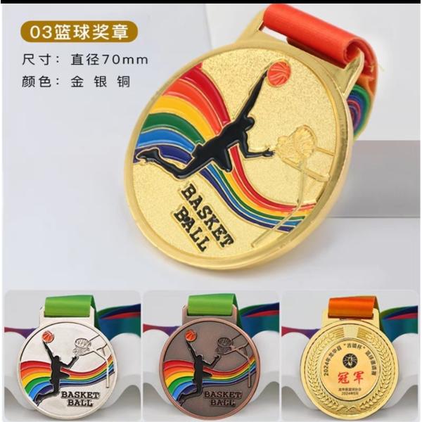 No hay trofeos y medallas mínimas China Fabricante Diseño Metal Medalla promocional Medallas personalizadas para baloncesto