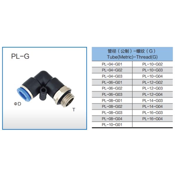 ПЛ - Касание г одного Нажим-в цвете черноты плиты никеля штуцера пневматической трубки локтя