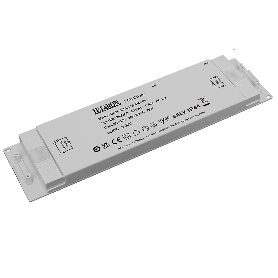 Factory Direct R&D Support High Efficiency LED Driver for Brand OEM 75W 12V 24V Super Slim High Efficiency IP44 LED Driver for LED Strip Light