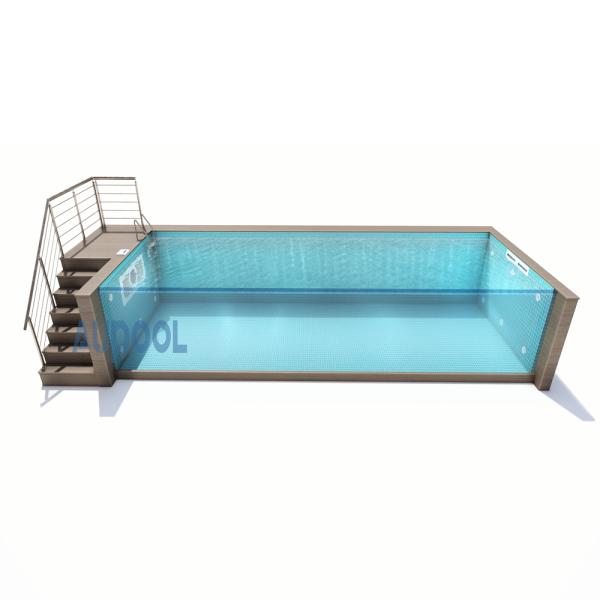 Moulding Glass Pools Above Ground Salt Chlorinator for Custom Outdoor Swimming Pools